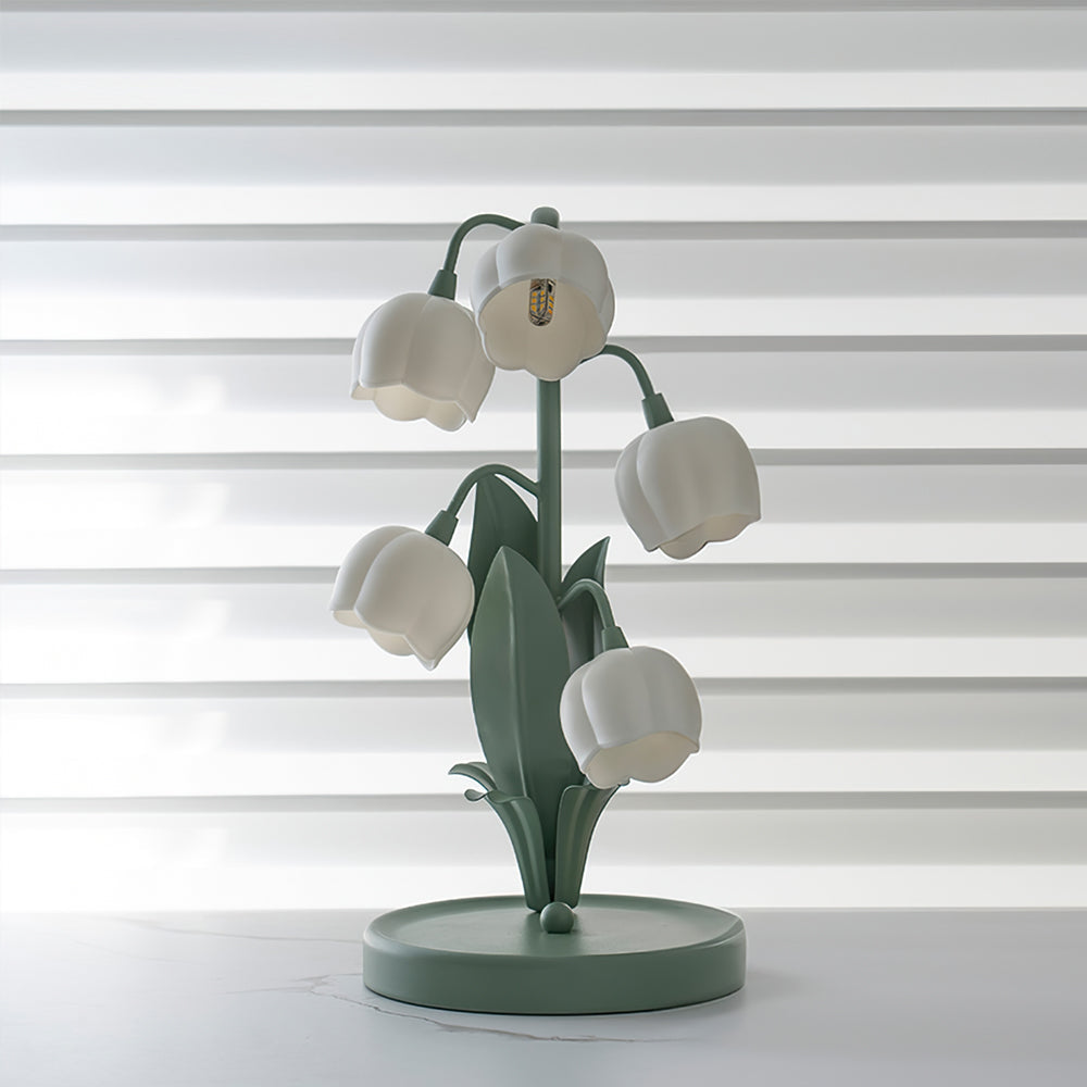 Tulipanformet Orchid Blomstret Bordlampe