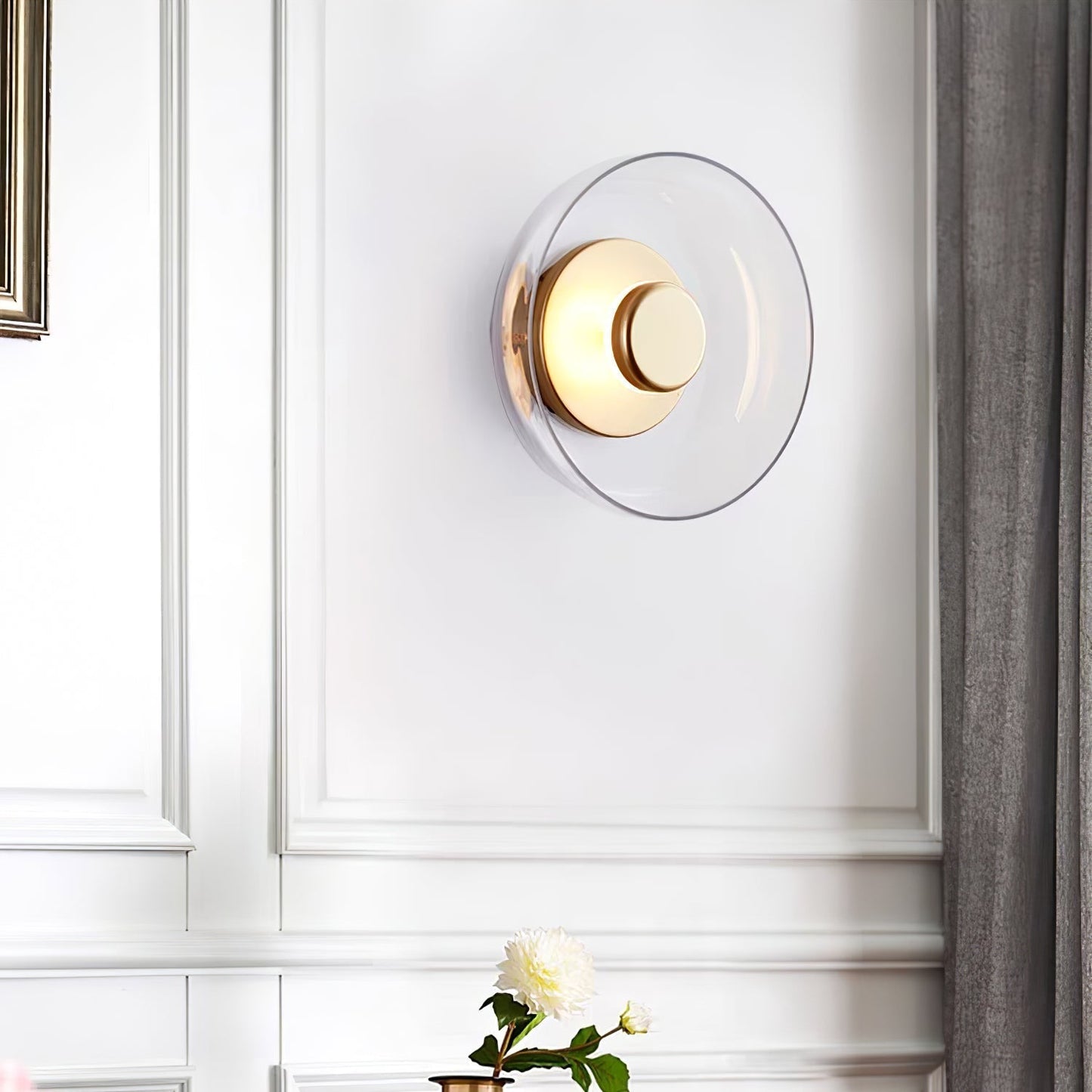 Luvia | Nordisk ribbet glas art deco væglampe