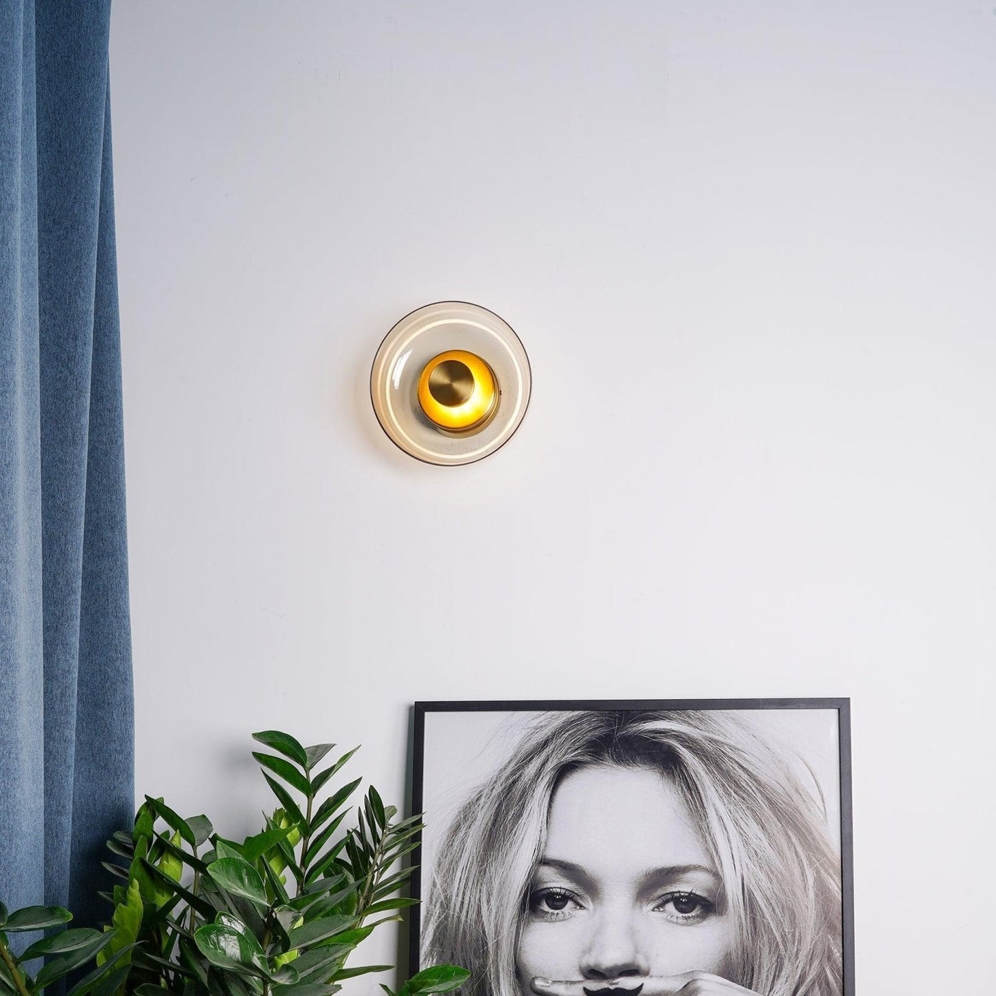 Luvia | Nordisk ribbet glas art deco væglampe