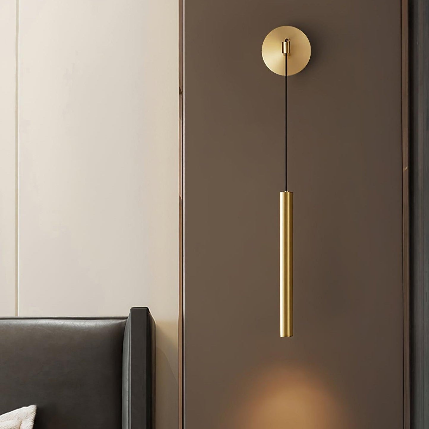 Albronix | Lineær messing minimalistisk LED arkitektonisk vægpendellampe