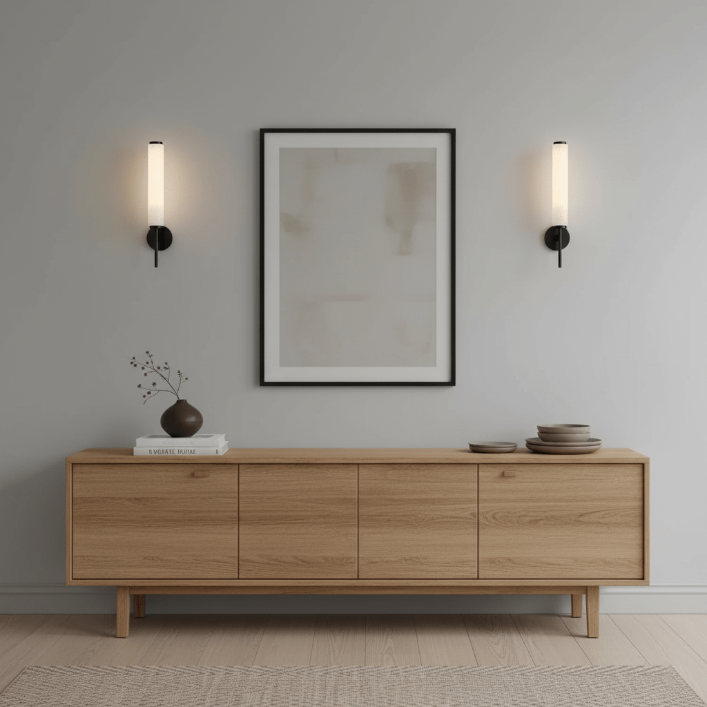 Kelsorim | Geometrisk minimalistisk alabaster cylinder væglampe