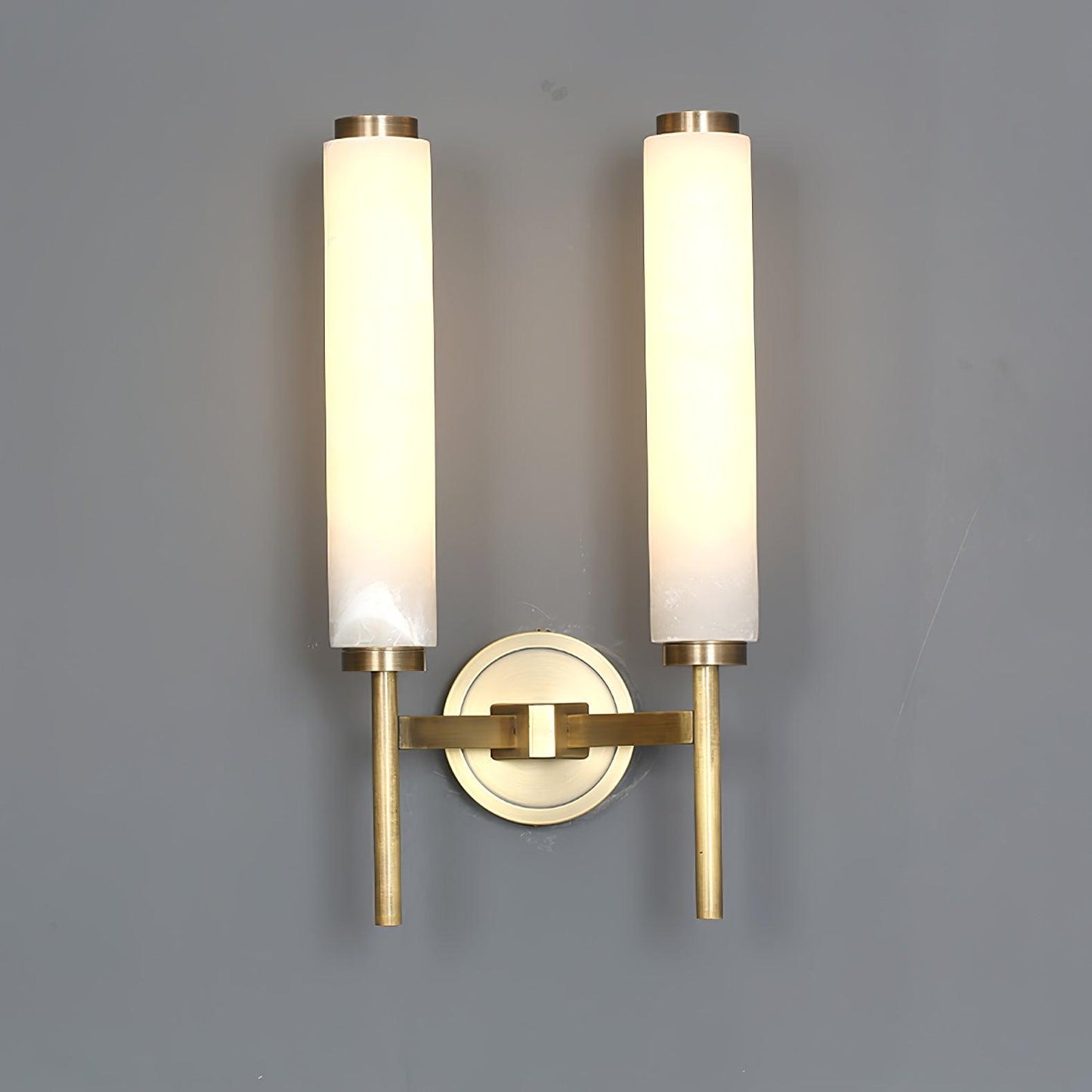Kelsorim | Geometrisk minimalistisk alabaster cylinder væglampe