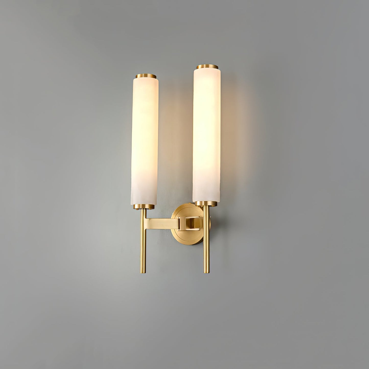 Kelsorim | Geometrisk minimalistisk alabaster cylinder væglampe
