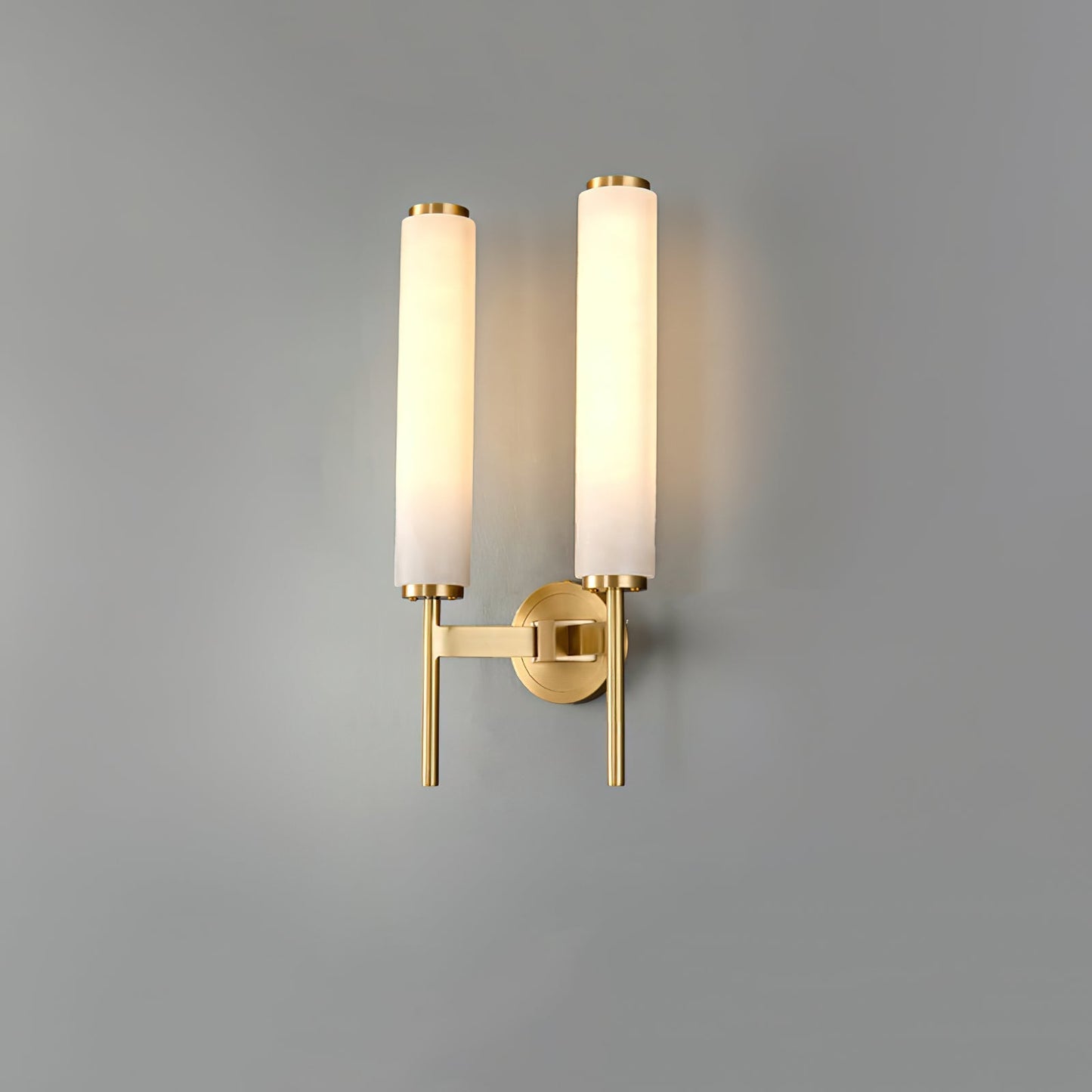 Kelsorim | Geometrisk minimalistisk alabaster cylinder væglampe