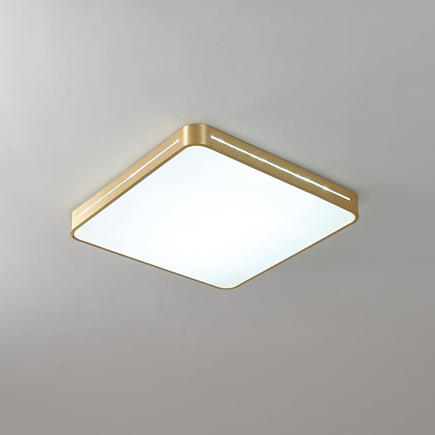 Isalun | Minimalistisk messing geometrisk indbygget loftslampe