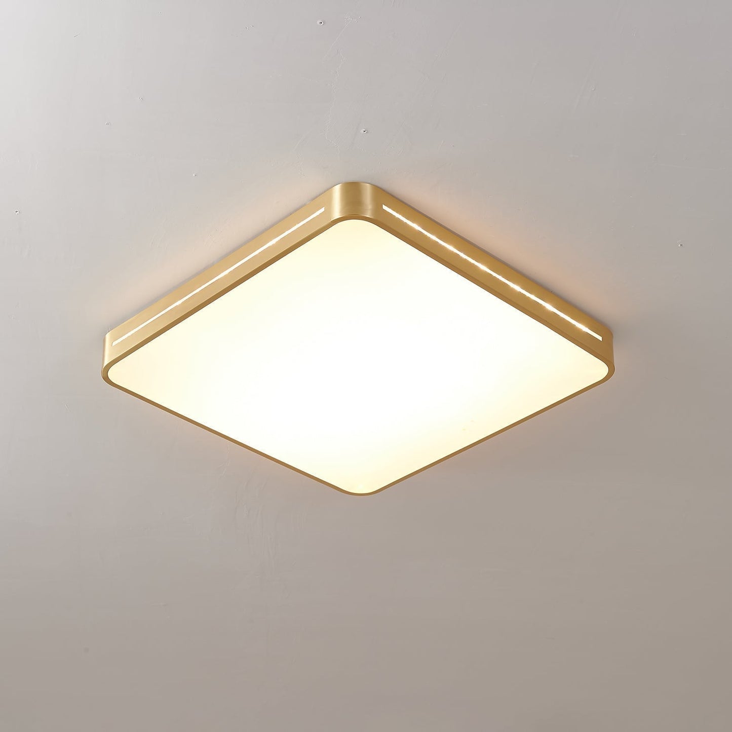 Isalun | Minimalistisk messing geometrisk indbygget loftslampe