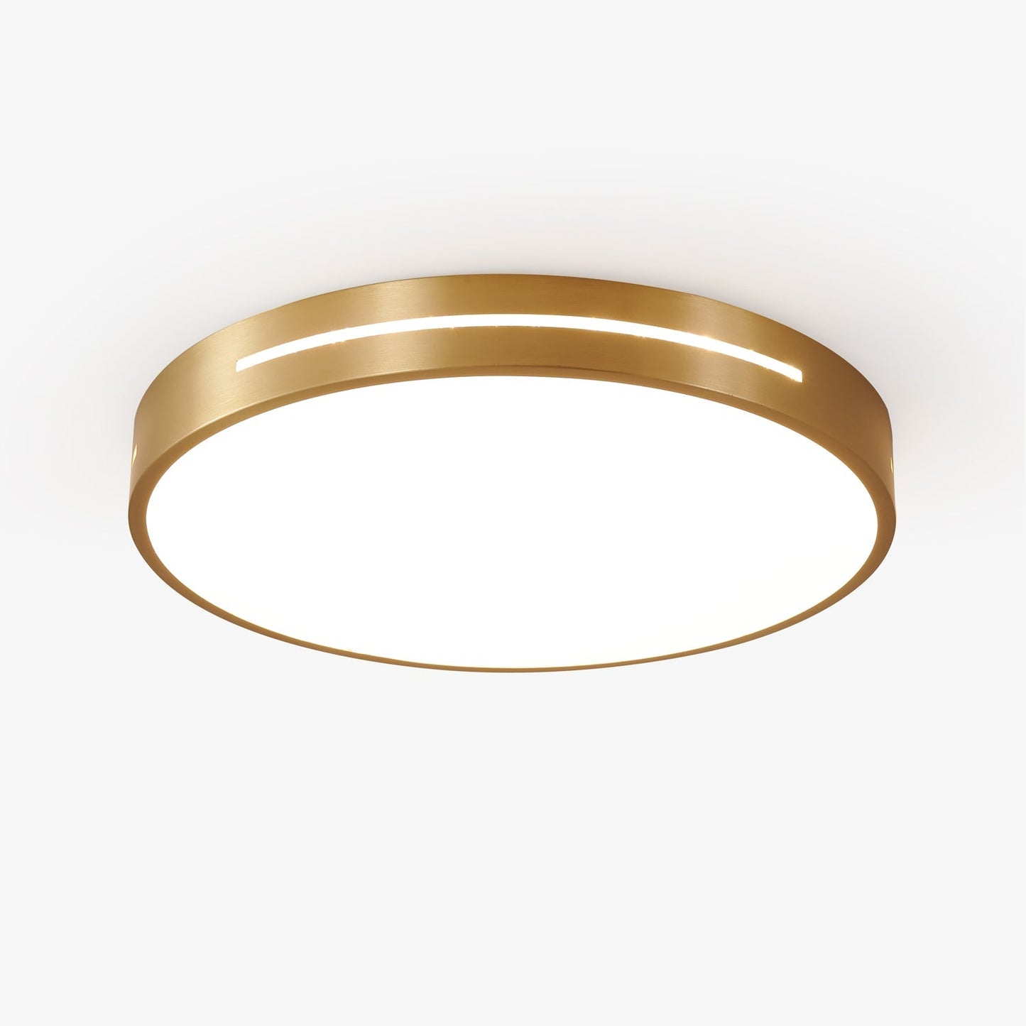 Isalun | Minimalistisk messing geometrisk indbygget loftslampe