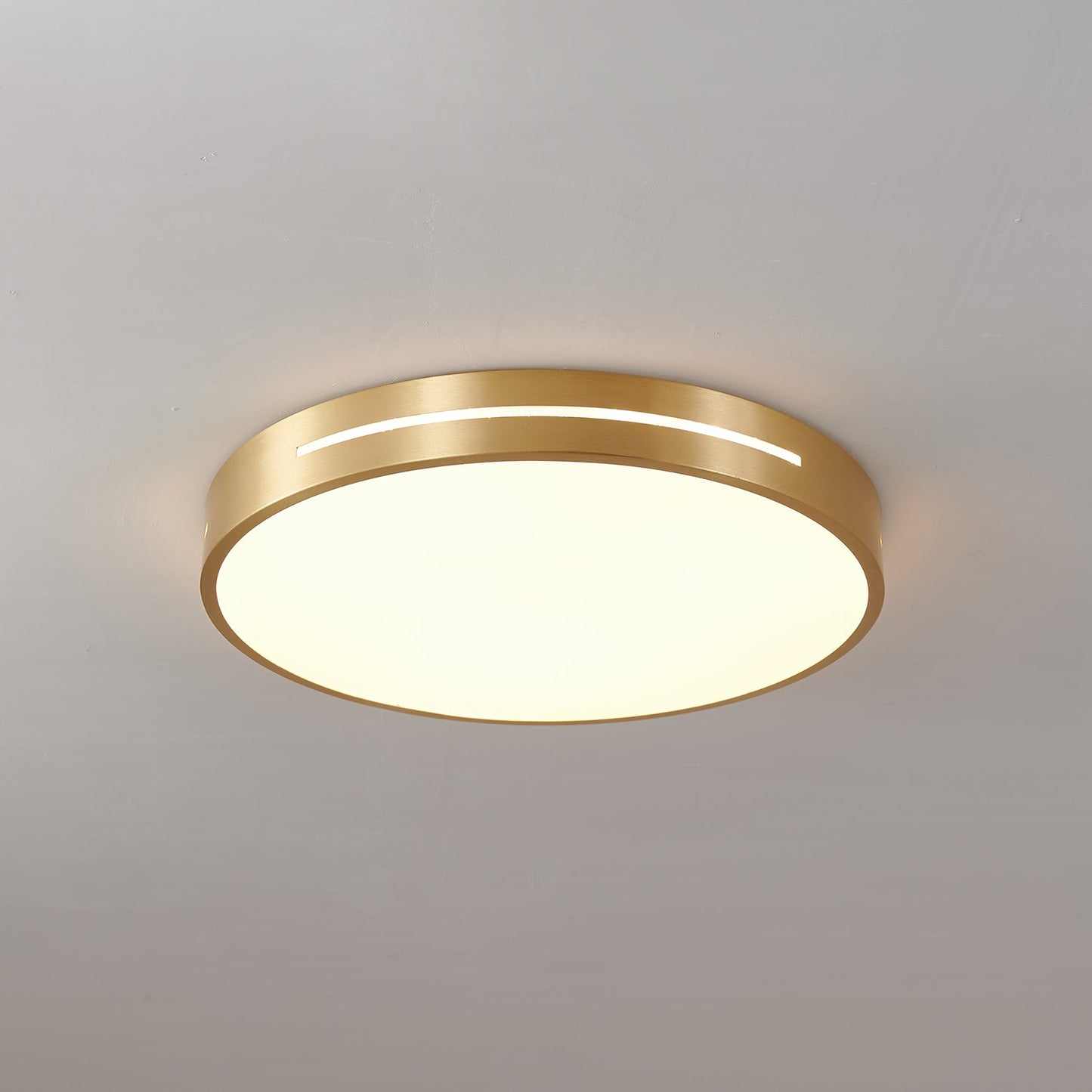 Isalun | Minimalistisk messing geometrisk indbygget loftslampe