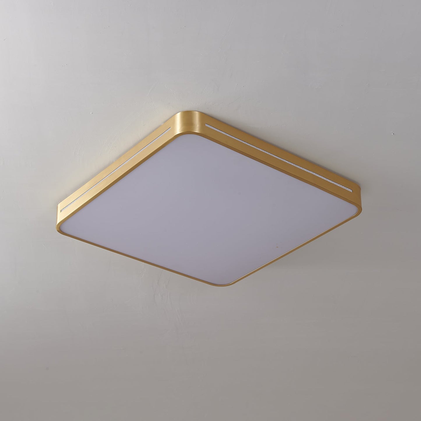 Isalun | Minimalistisk messing geometrisk indbygget loftslampe