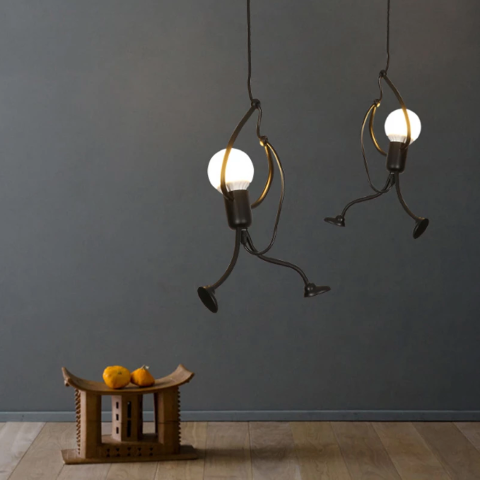 Kryntoch | Industriel Silhuet Menneskelig Form Art Deco Loftlampe