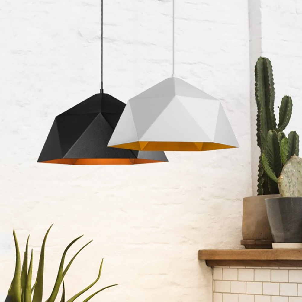Veldoran | Ribbet geometrisk kegle industriel metal pendellampe