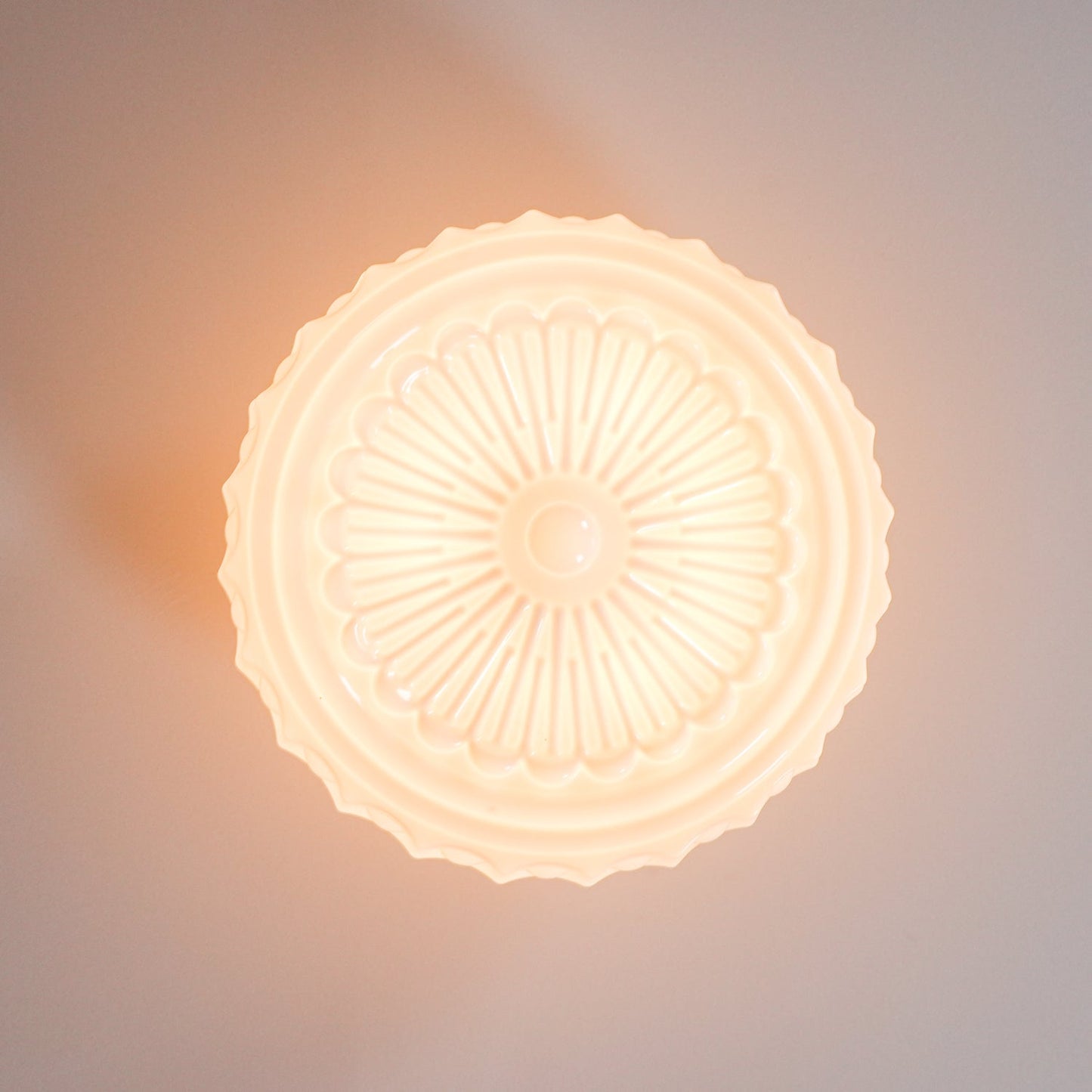 Solvendi | Minimalistisk geometrisk glas skål semi-flush loftslampe