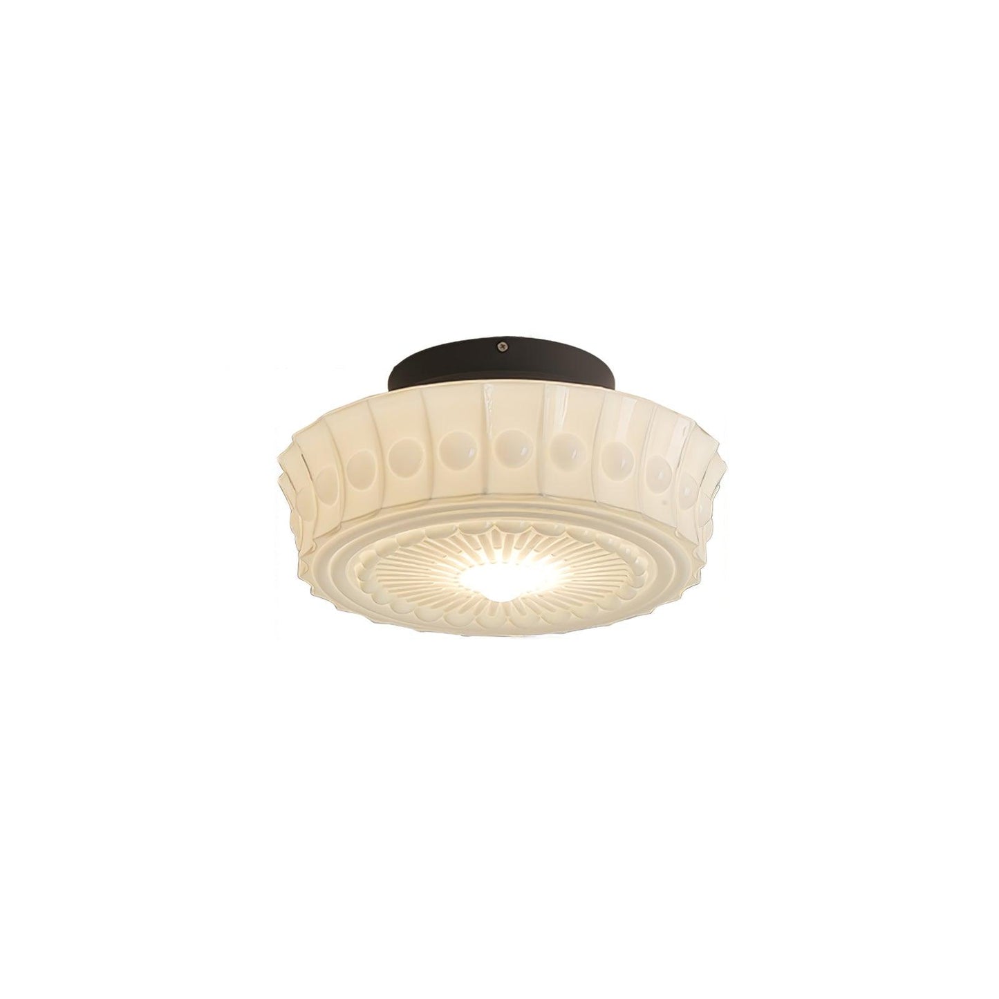 Solvendi | Minimalistisk geometrisk glas skål semi-flush loftslampe