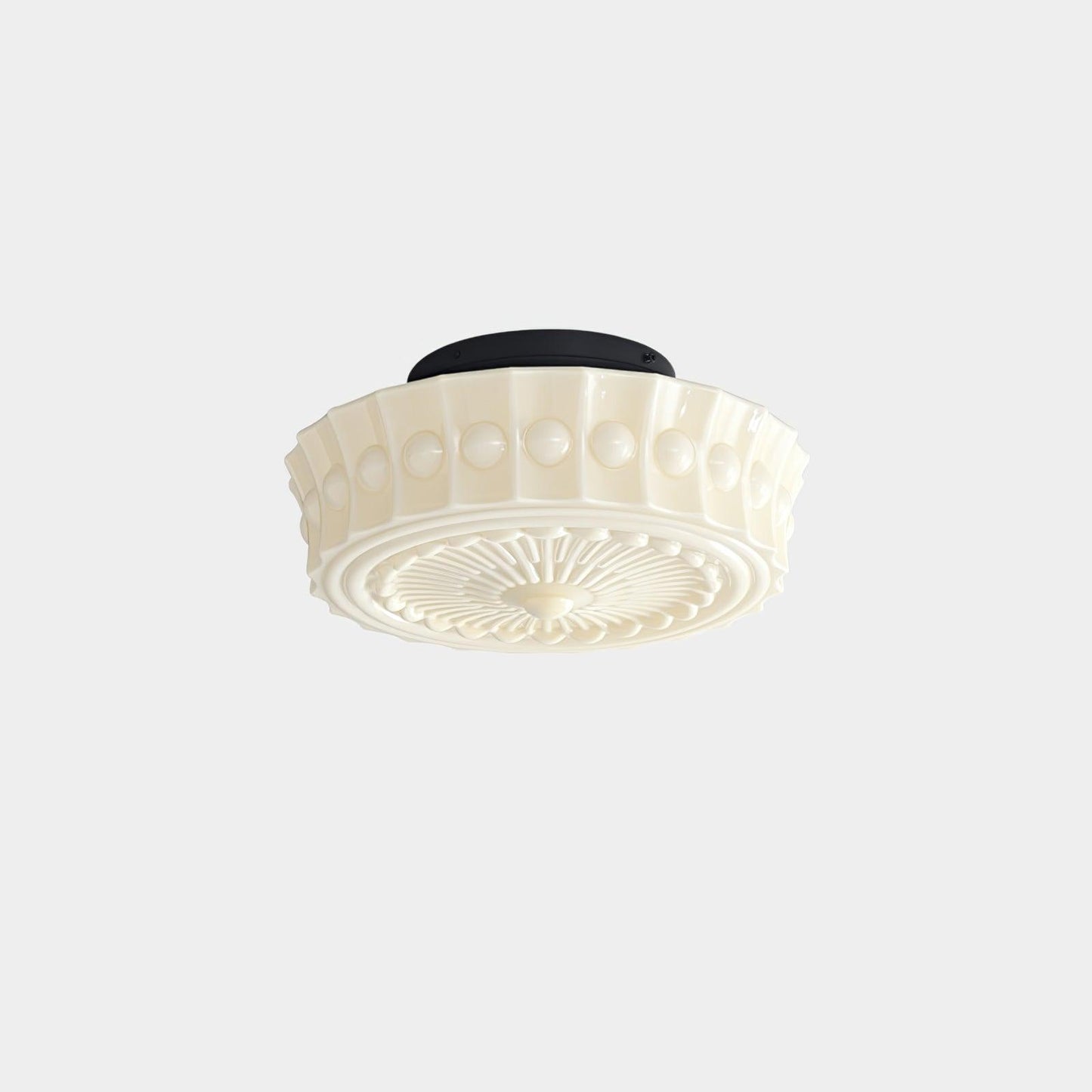 Solvendi | Minimalistisk geometrisk glas skål semi-flush loftslampe