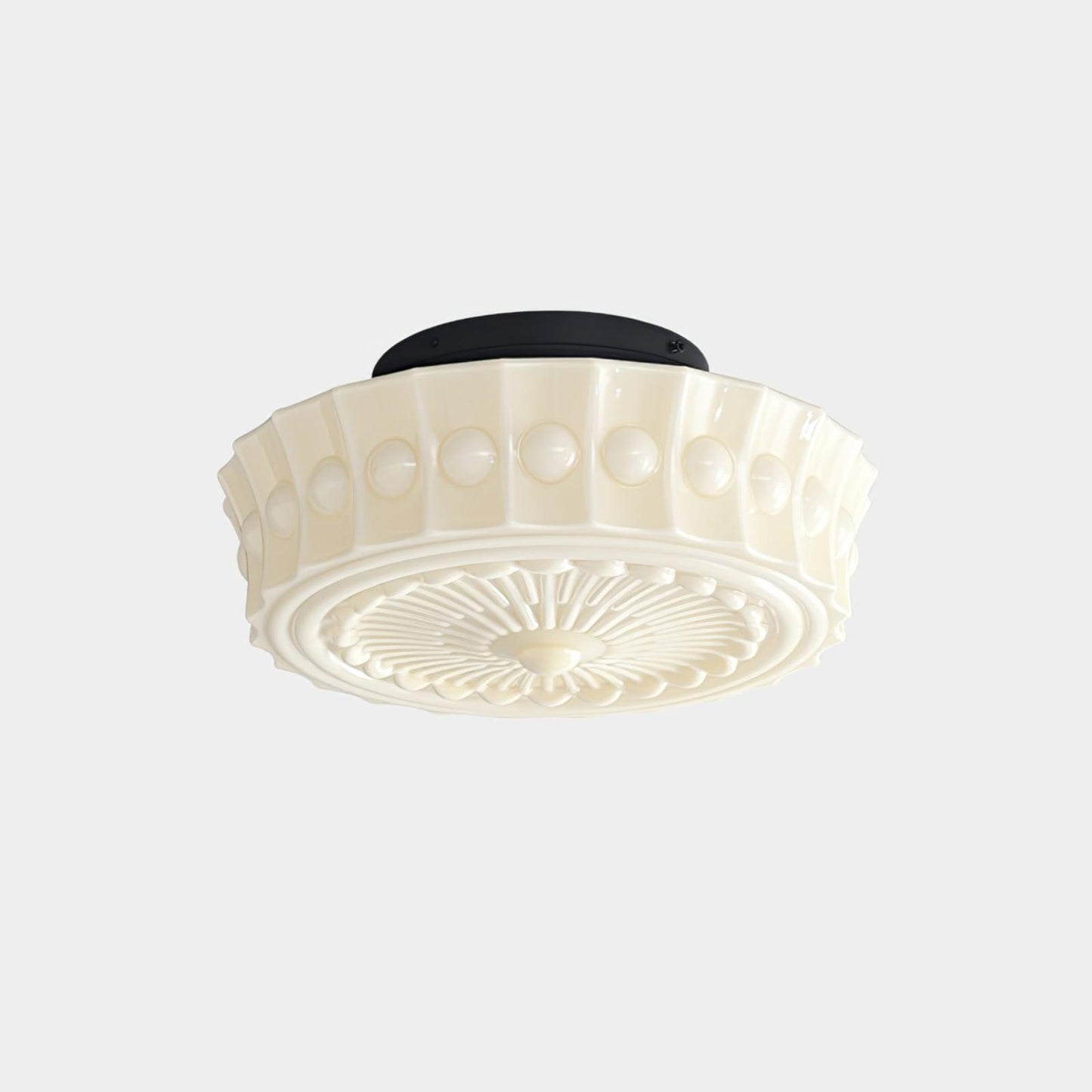 Solvendi | Minimalistisk geometrisk glas skål semi-flush loftslampe