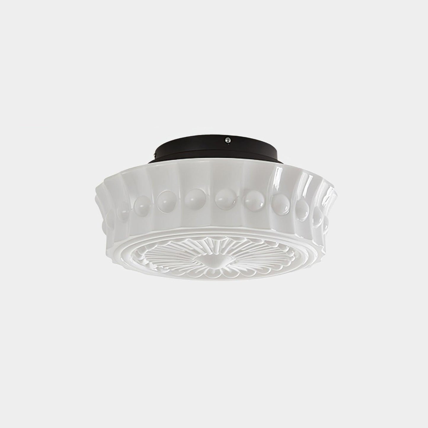 Solvendi | Minimalistisk geometrisk glas skål semi-flush loftslampe