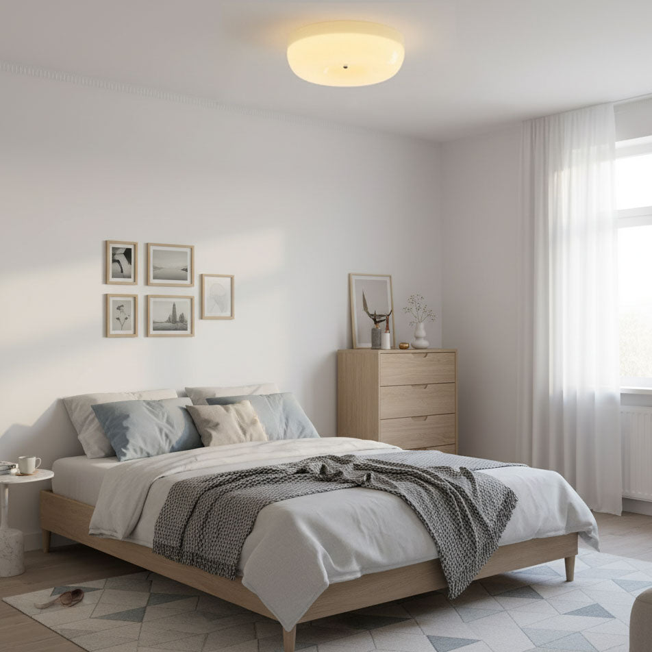 Belvonte | Rund frostet glas indbygget loftslampe