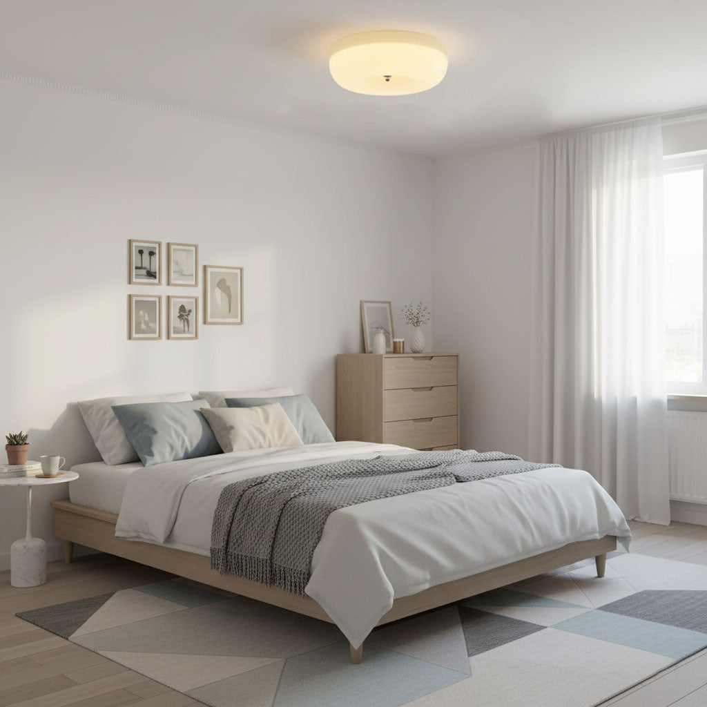 Belvonte | Rund frostet glas indbygget loftslampe