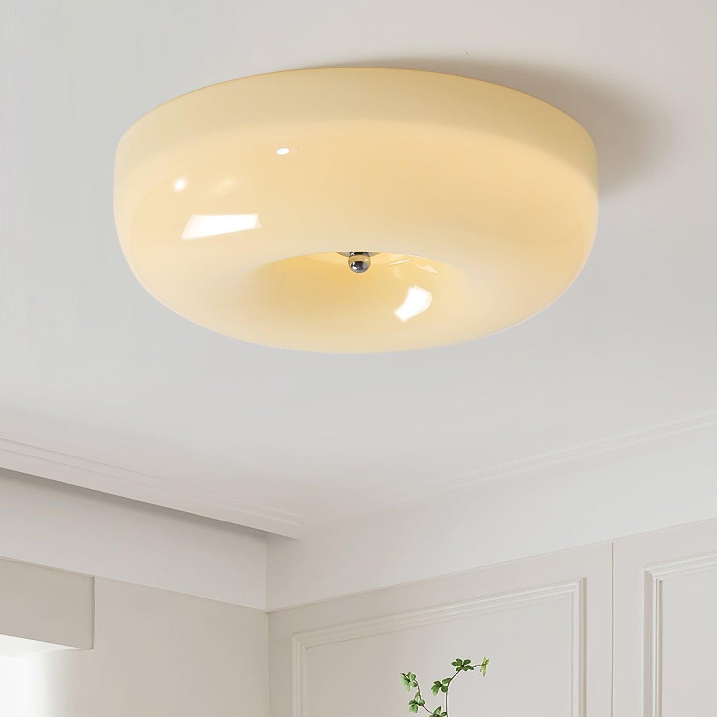 Belvonte | Rund frostet glas indbygget loftslampe
