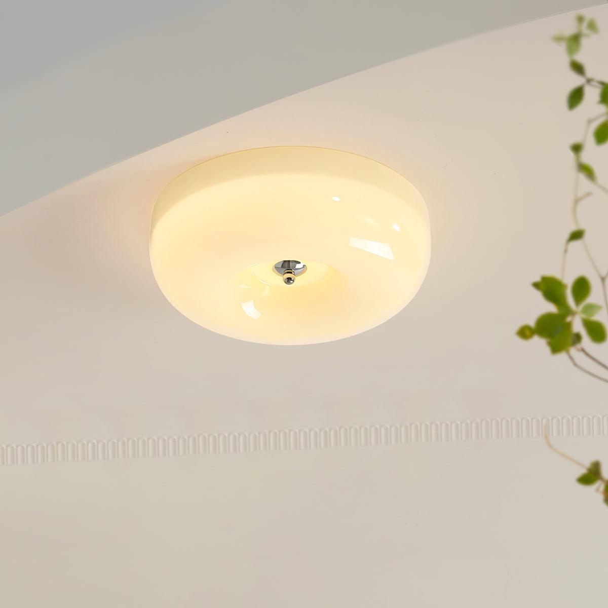 Belvonte | Rund frostet glas indbygget loftslampe