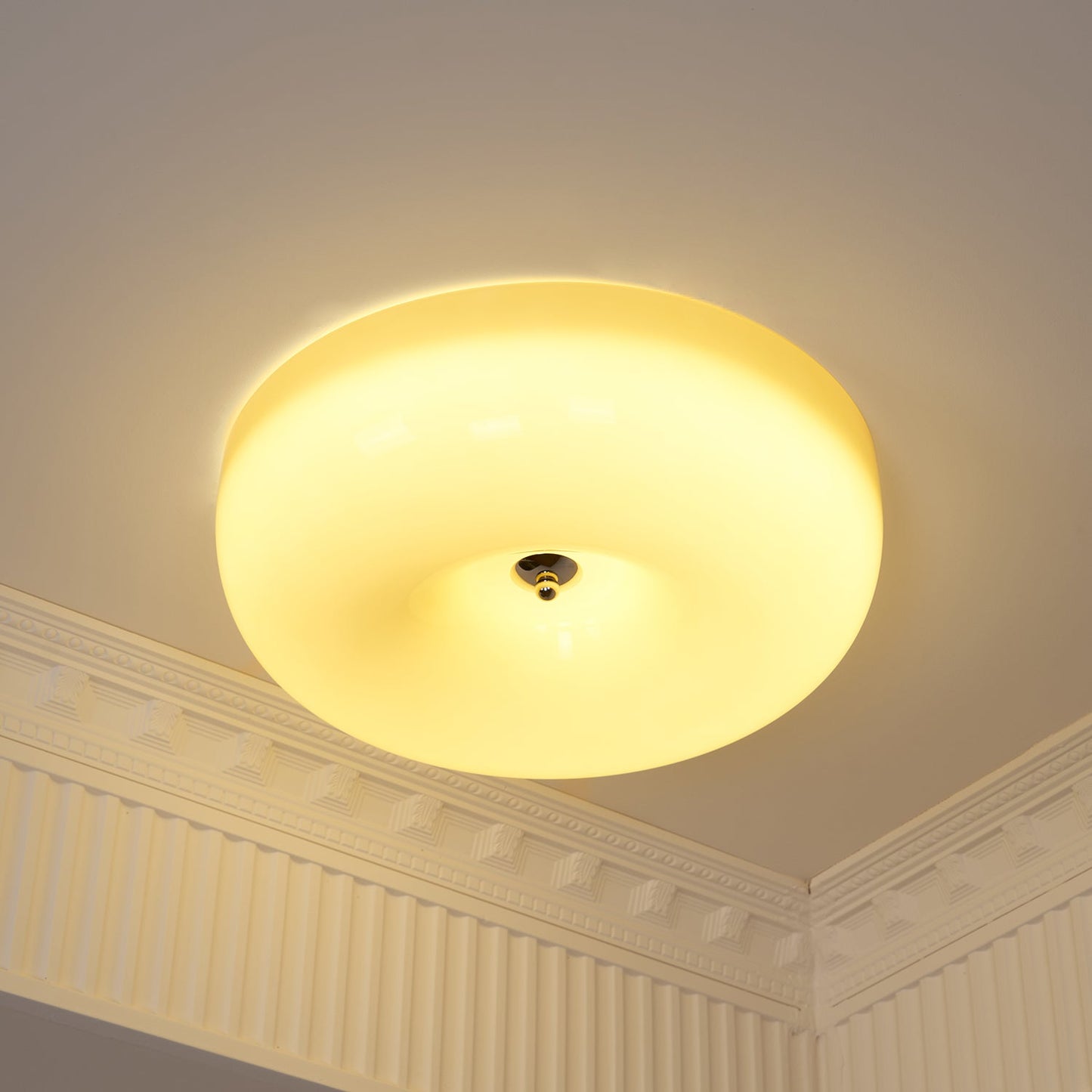 Belvonte | Rund frostet glas indbygget loftslampe