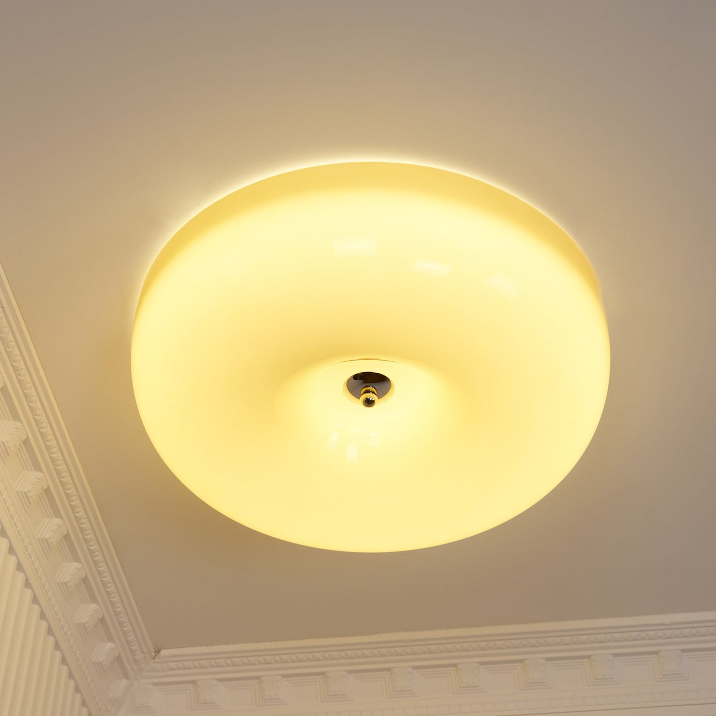Belvonte | Rund frostet glas indbygget loftslampe