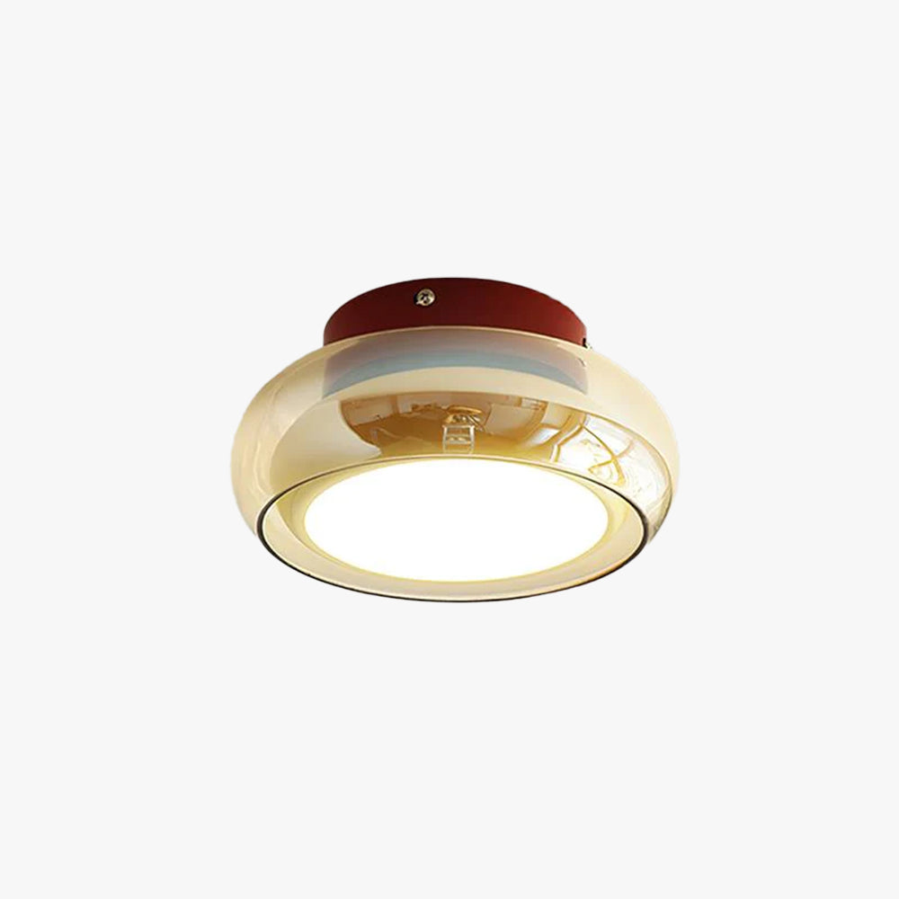 Mora | Luksuriøs cognacfarvet glas indbygget loftslampe
