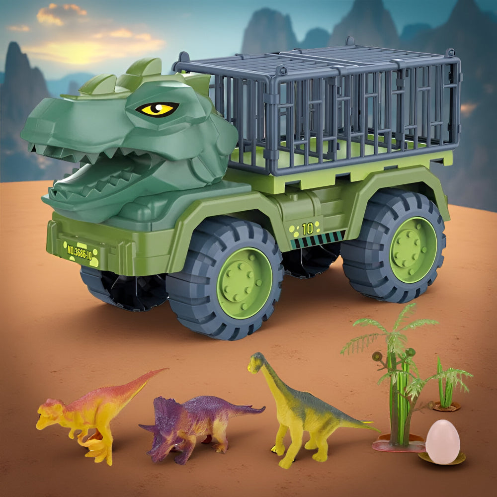 Forhistorisk bur transportlastbil dinosaur figur legetøjssæt