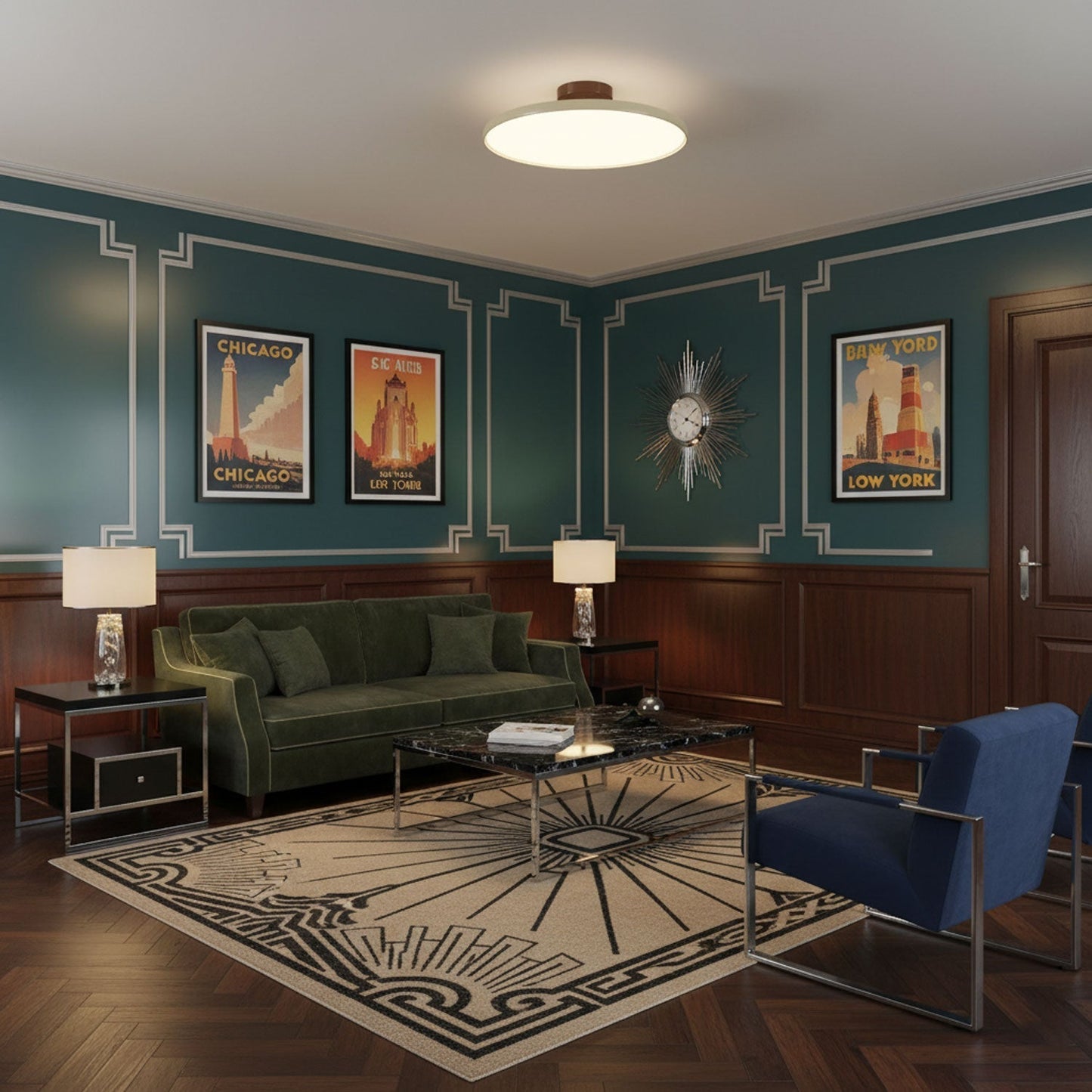 Brondela | Roterende Bue Minimalistisk Retningsbestemt Loftlampe