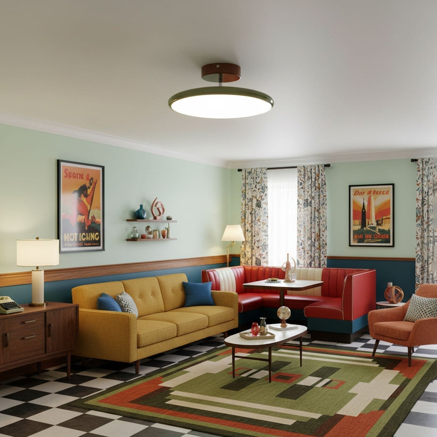 Brondela | Roterende Bue Minimalistisk Retningsbestemt Loftlampe