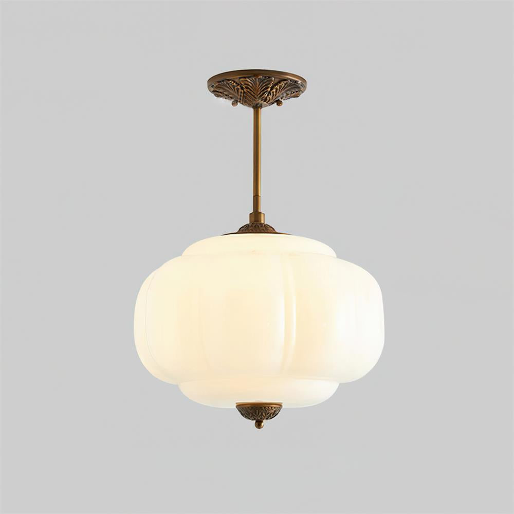Vallis | Elegant rillede glas semi-indbygget loftslampe