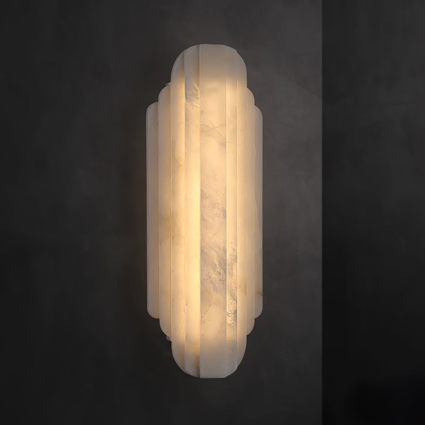 Aethelard | Art Deco alabast søjle arkitektonisk væglampe