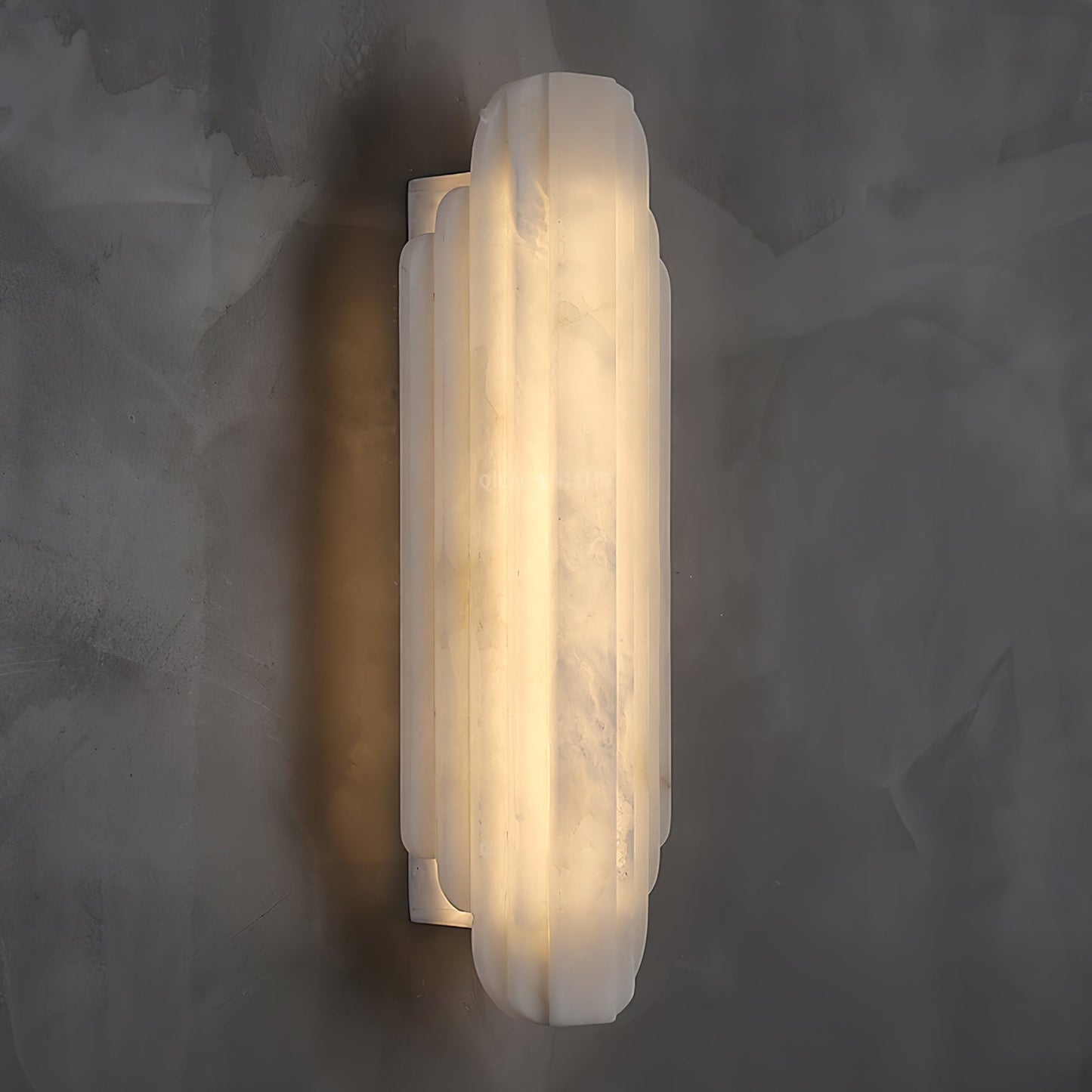 Aethelard | Art Deco alabast søjle arkitektonisk væglampe