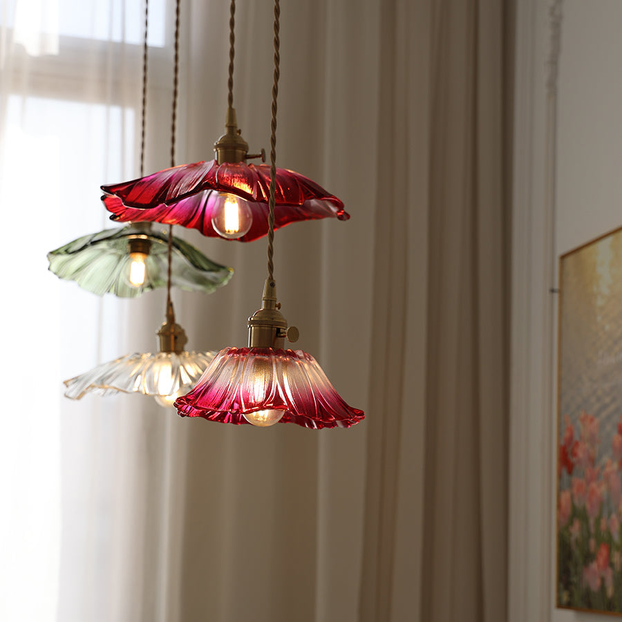 Floru | Luksuriøs blomster glas lofts- og pendellampe