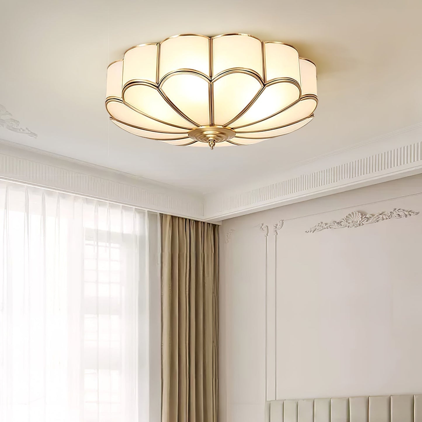 Novalux | Elegant bladdesign frostet glas loftslampe