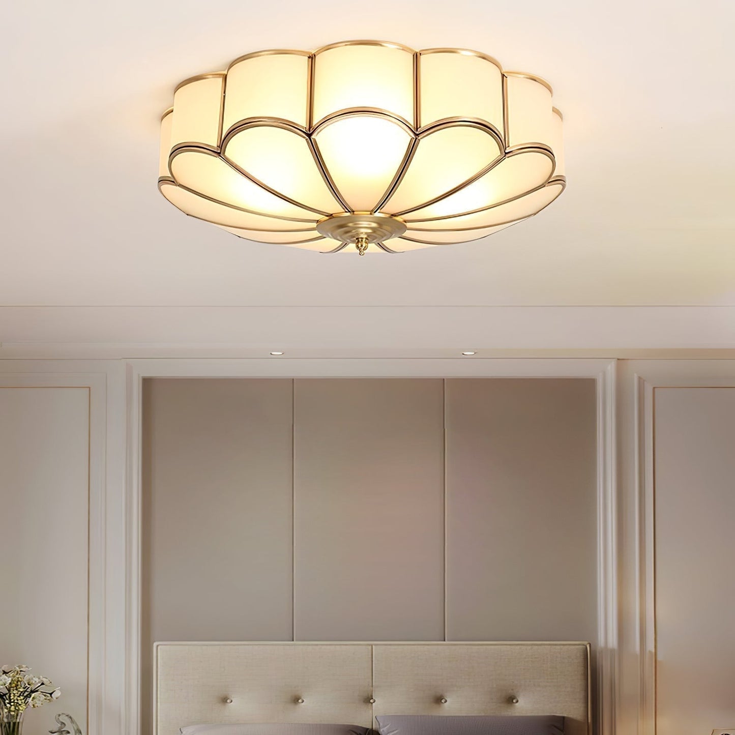 Novalux | Elegant bladdesign frostet glas loftslampe