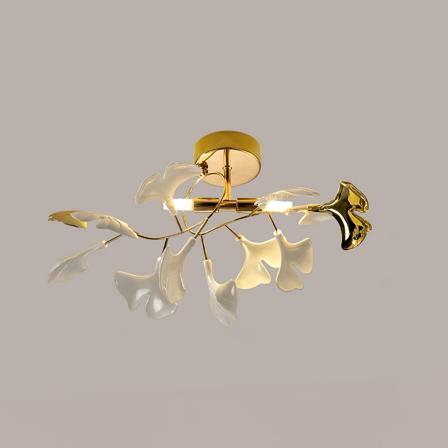 Zephryon | Botanisk keramisk bladklynge loftslampe