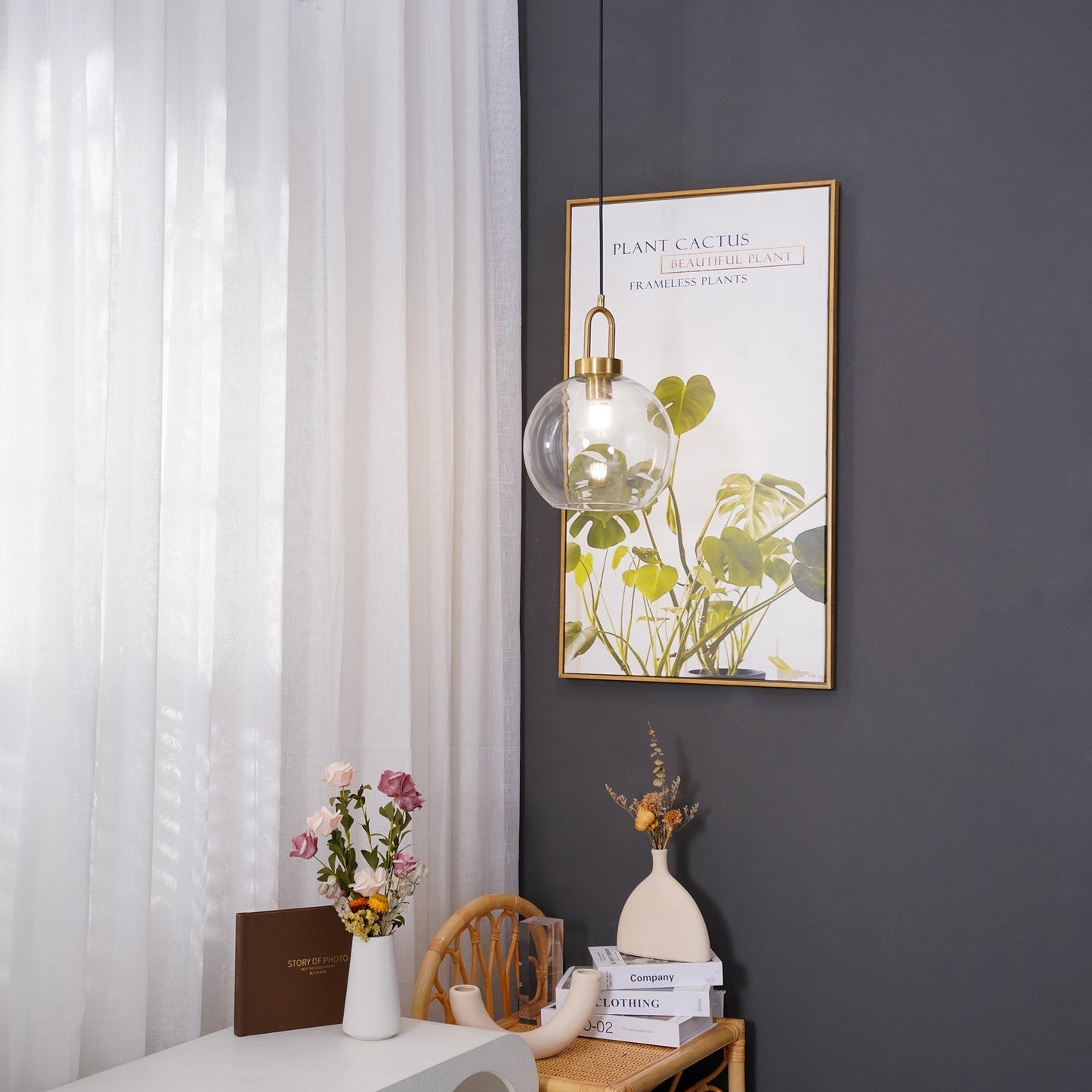 Kyntara | Moderne asymmetrisk elliptisk glas pendellampe