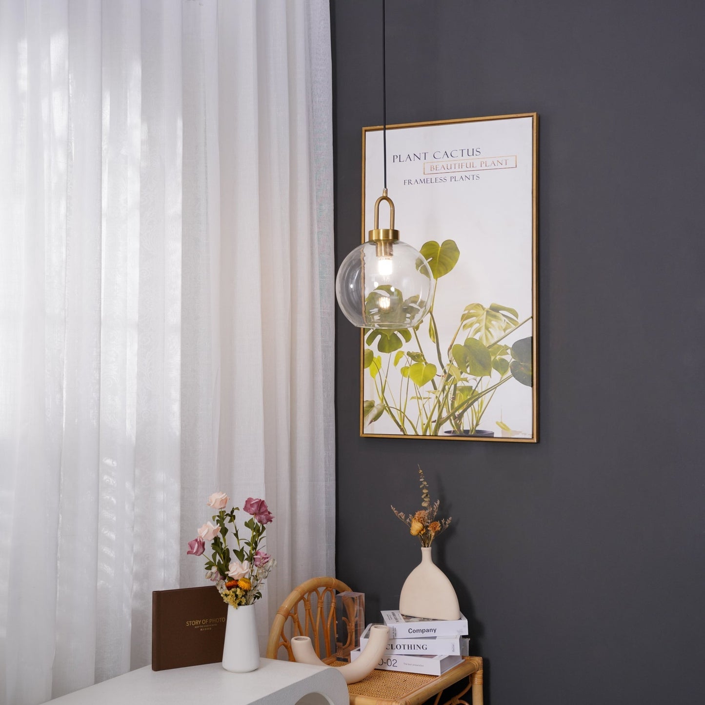 Kyntara | Moderne asymmetrisk elliptisk glas pendellampe