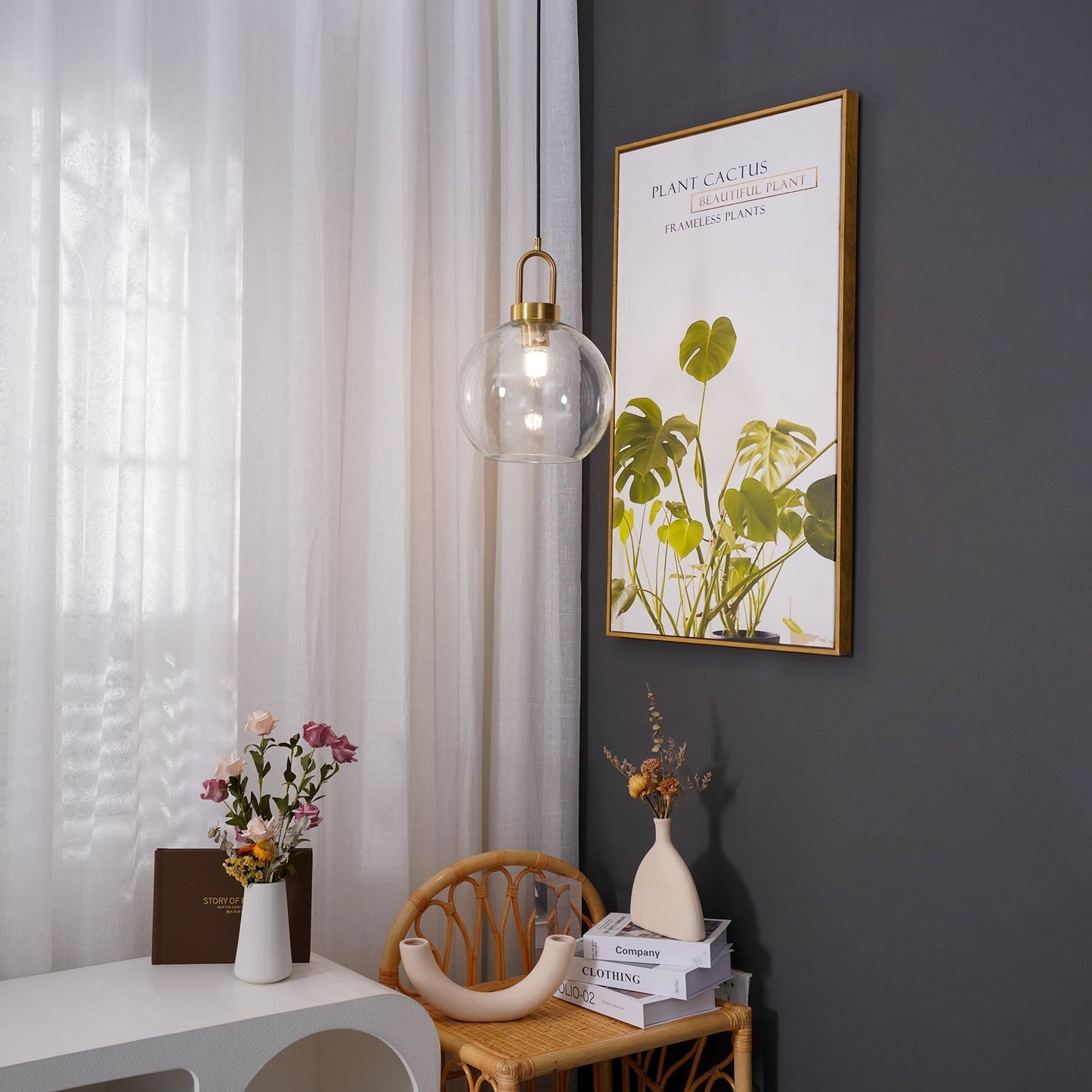 Kyntara | Moderne asymmetrisk elliptisk glas pendellampe