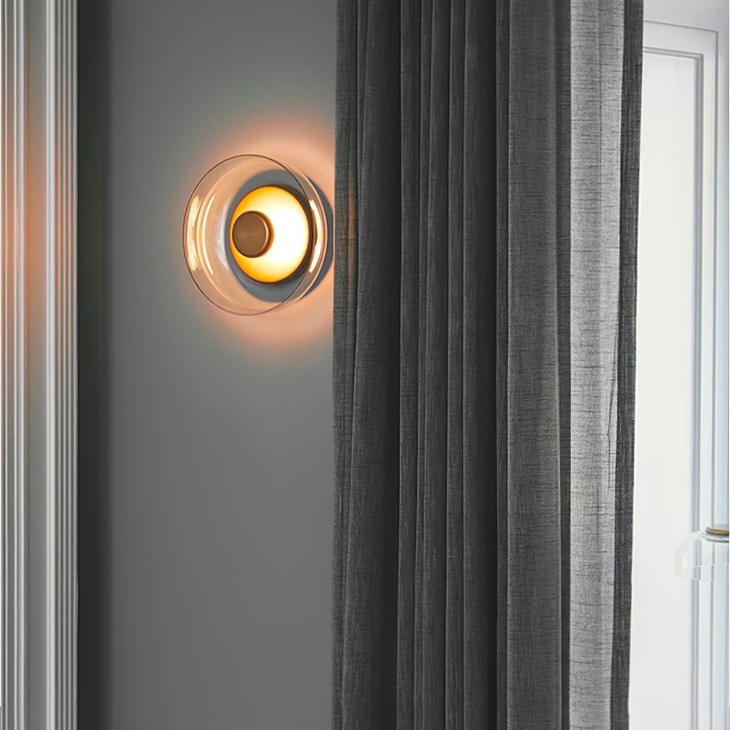Luvia | Nordisk ribbet glas art deco væglampe