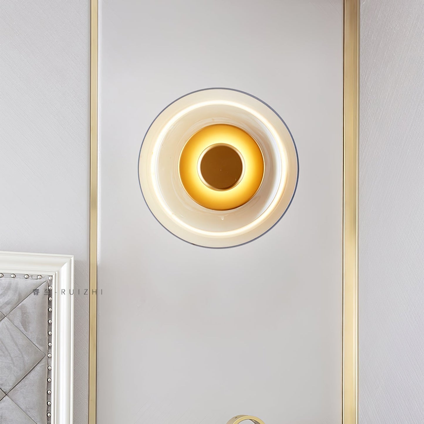 Luvia | Nordisk ribbet glas art deco væglampe