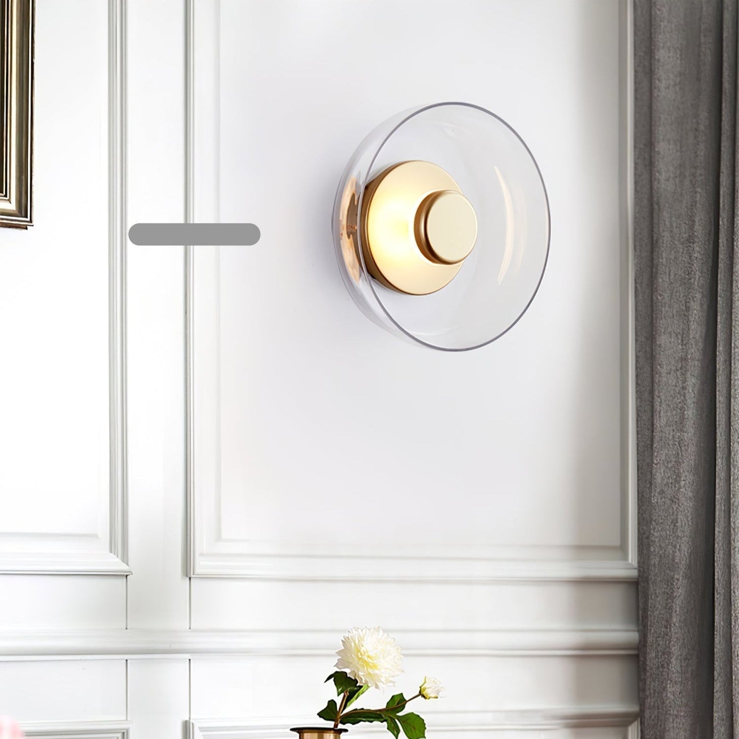 Luvia | Nordisk ribbet glas art deco væglampe