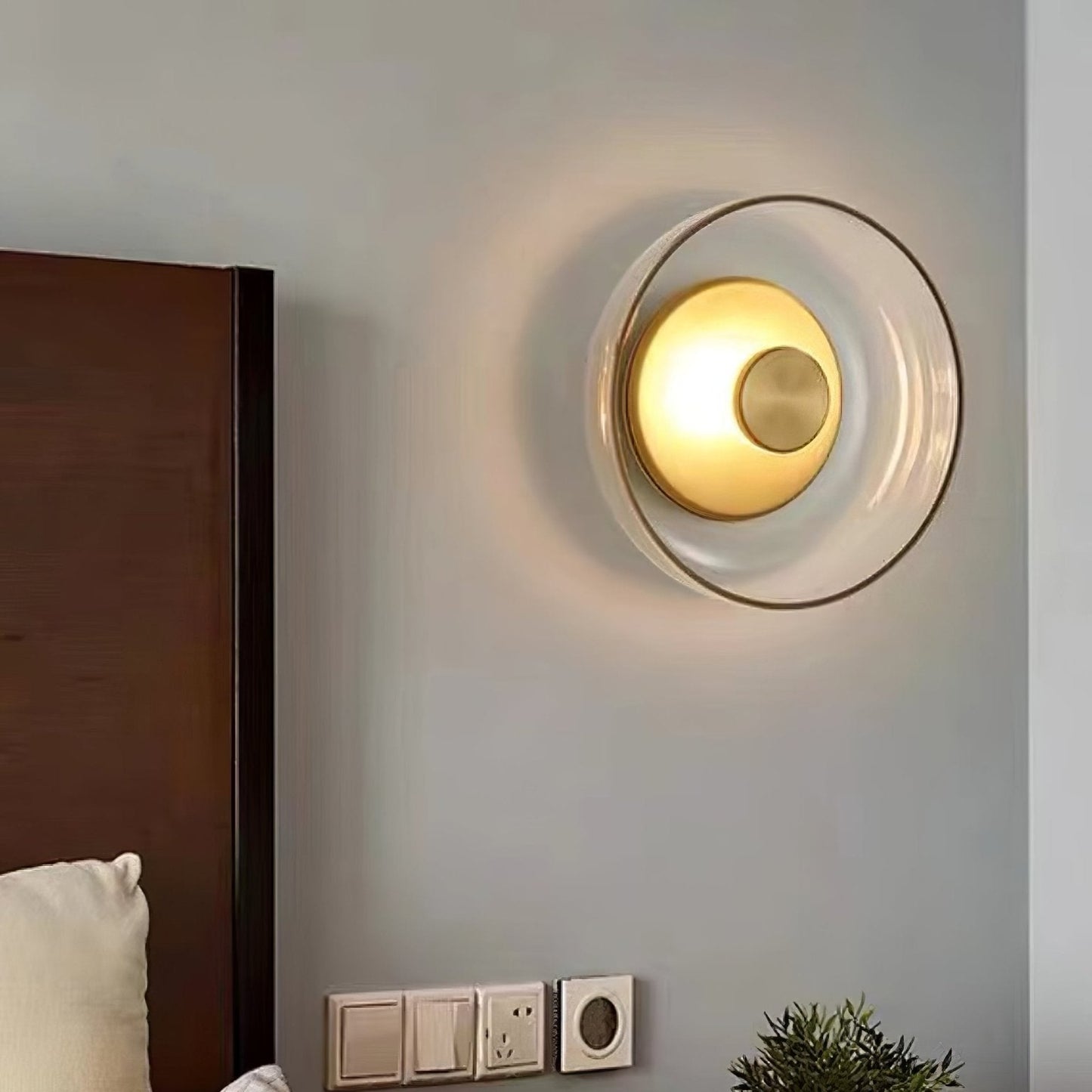 Luvia | Nordisk ribbet glas art deco væglampe