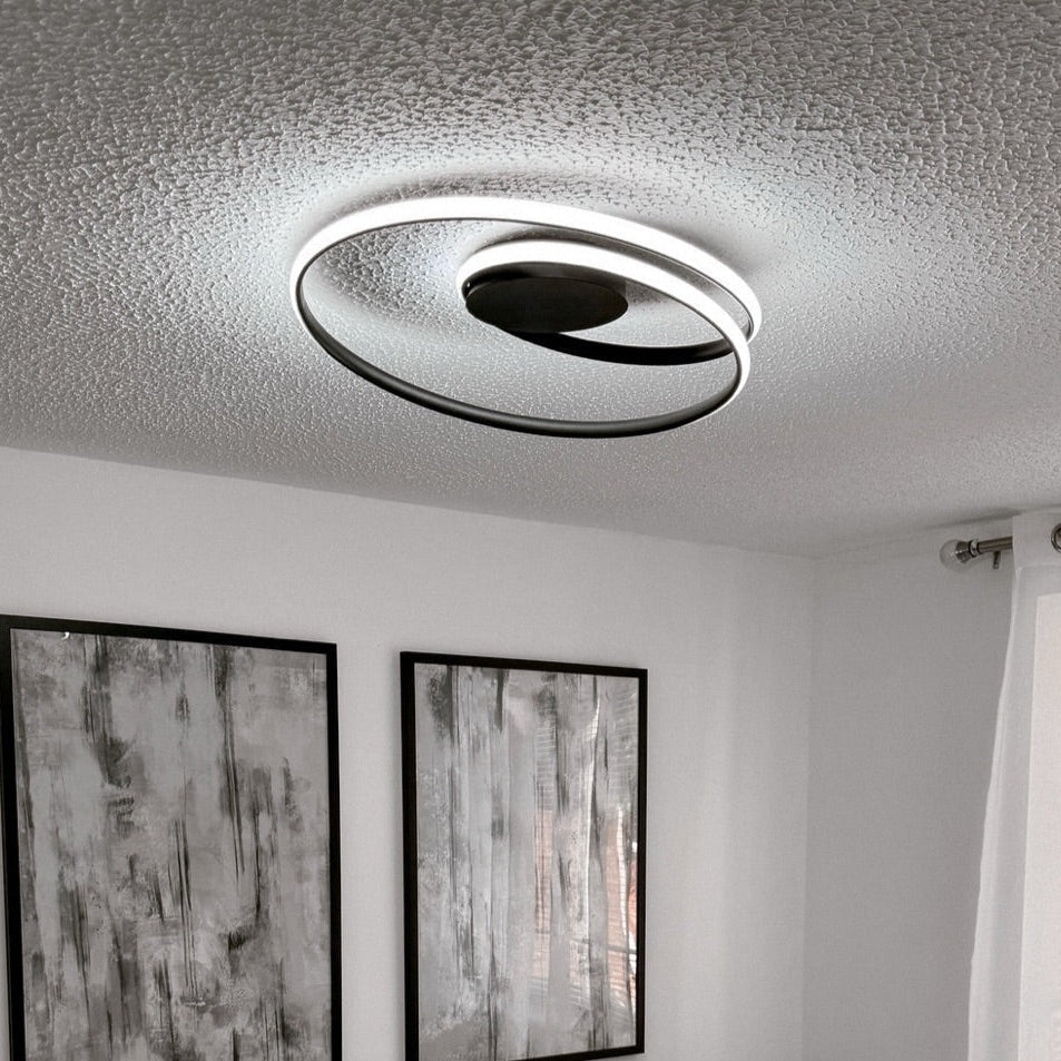 Spira | Slank minimalistisk spiralring flush mount loftslampe