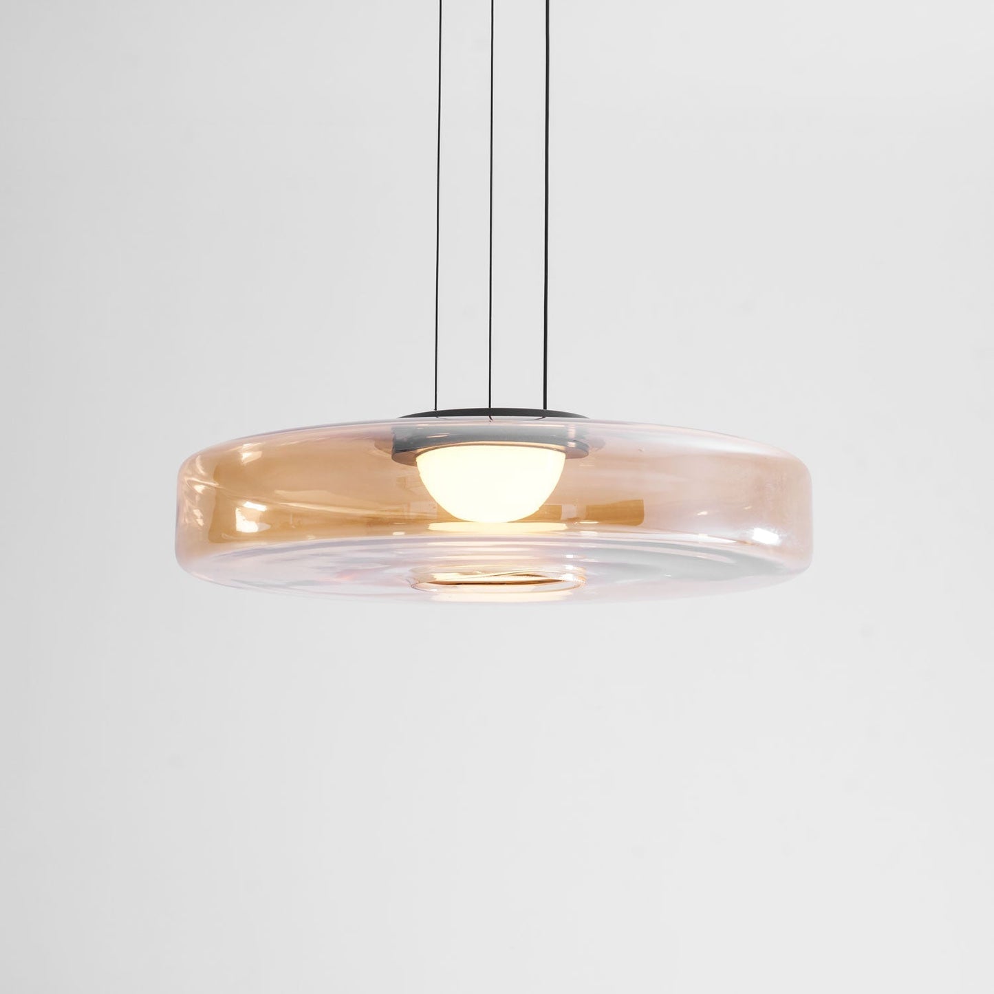 Kyntalor | Lagdelt cirkulær kunstnerisk glas pendellampe