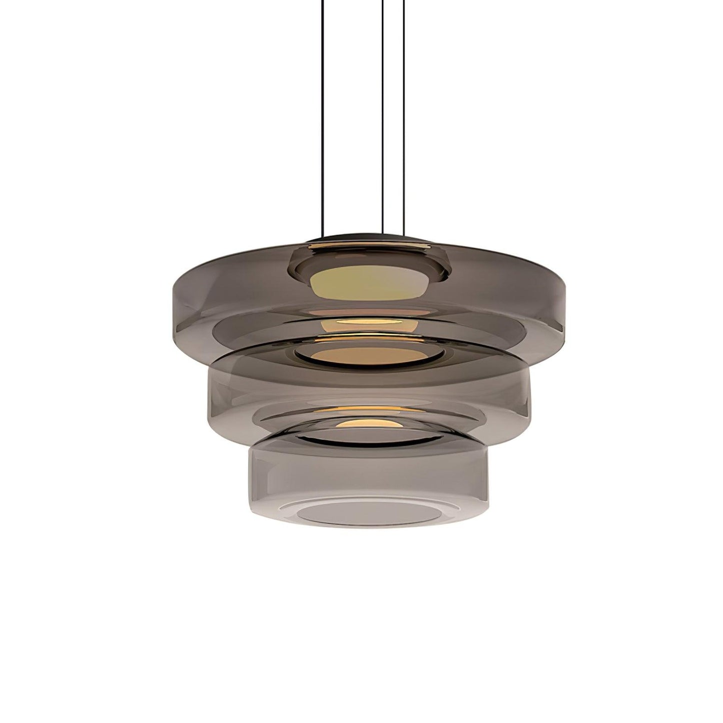 Kyntalor | Lagdelt cirkulær kunstnerisk glas pendellampe