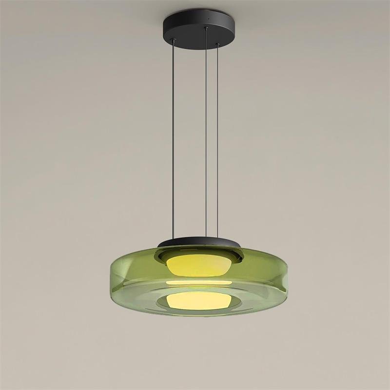 Kyntalor | Lagdelt cirkulær kunstnerisk glas pendellampe