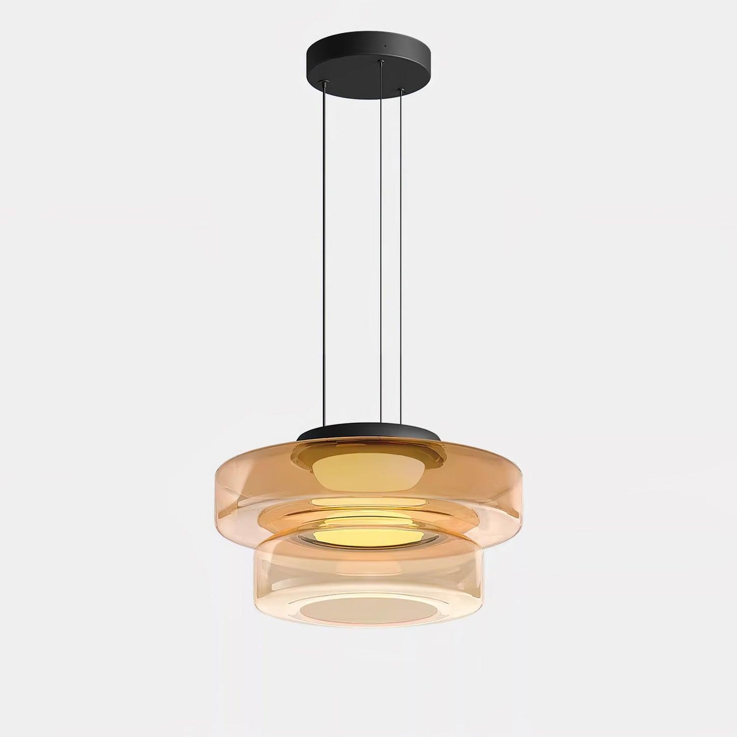 Kyntalor | Lagdelt cirkulær kunstnerisk glas pendellampe