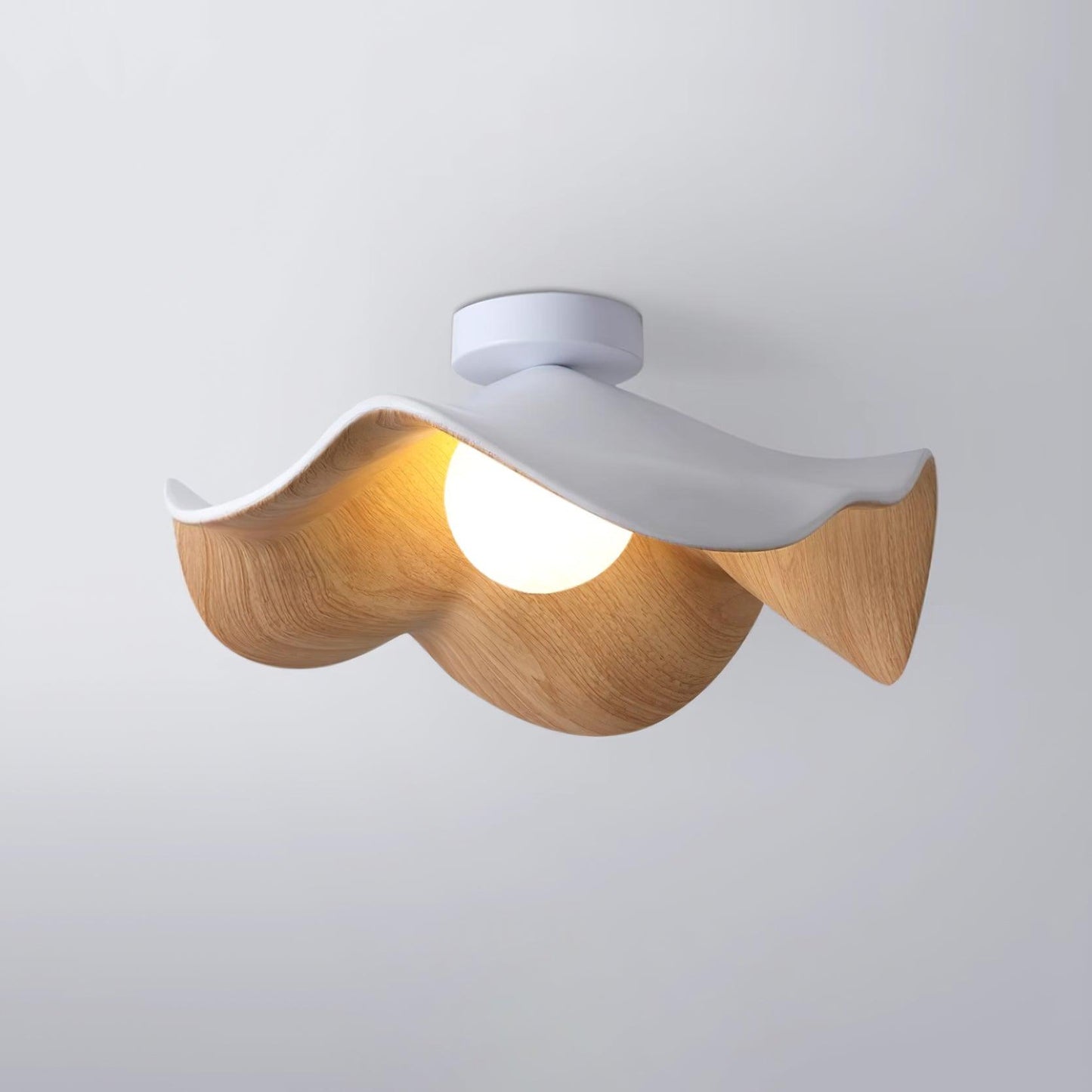 Calisthra | Biophil lagdelt bølge indbygget loftslampe